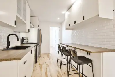 Superbe 4 1/2 rénové - Clim - 5 électros - 2 balcons