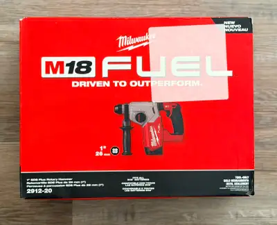 New and in sealed box Milwaukee Tool M18 FUEL 18V Lithium-Ion Brushless Cordless 1” SDS-Plus Rotary...