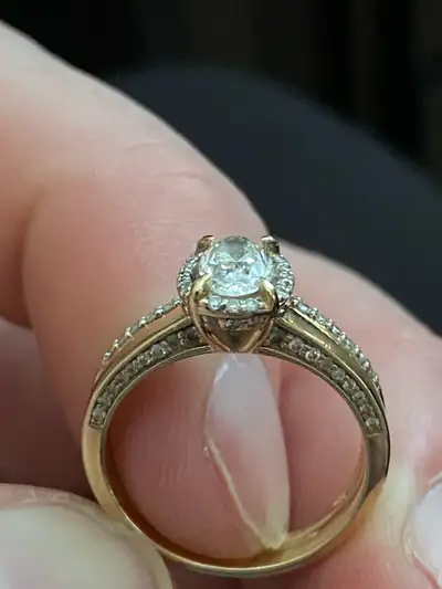 Engagement Ring Specs, 0.95 CT T.W diamond with 14K gold band. Wedding Band Specs, 0.10 CT T.W with...