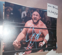 Samoa Joe signed 8x10 photo AEW WWE TNA ROH Wrestling Lutte