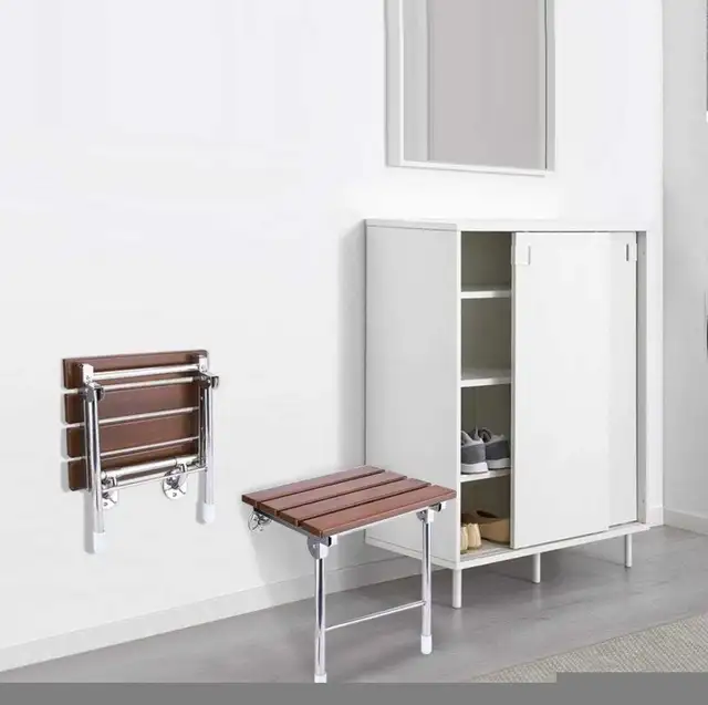 Folding Shower Seat Wall Mounted Chair Stool in Bathwares in Oakville / Halton Region - Image 3