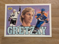 Carte de hockey Wayne Gretzky box-bottom Upper Deck 5x7