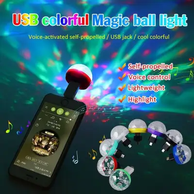 USB Mini Disco Ball Led Small Magic Party Light Overview: Magic Crystal Ball Lamp is mainly used in...