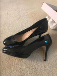 New Black Patent Shoes - Size 6.5