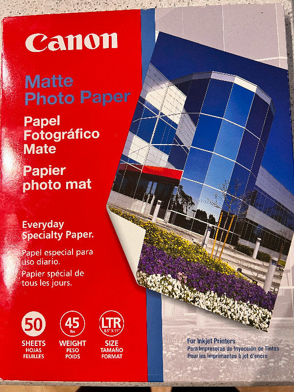 Canon Matte Photo Paper in Printers, Scanners & Fax in Oshawa / Durham Region