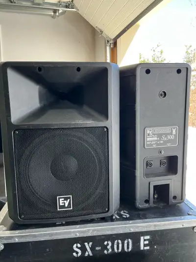Pair EV Sx300E Speakers and covers 300 watt 12”, View more