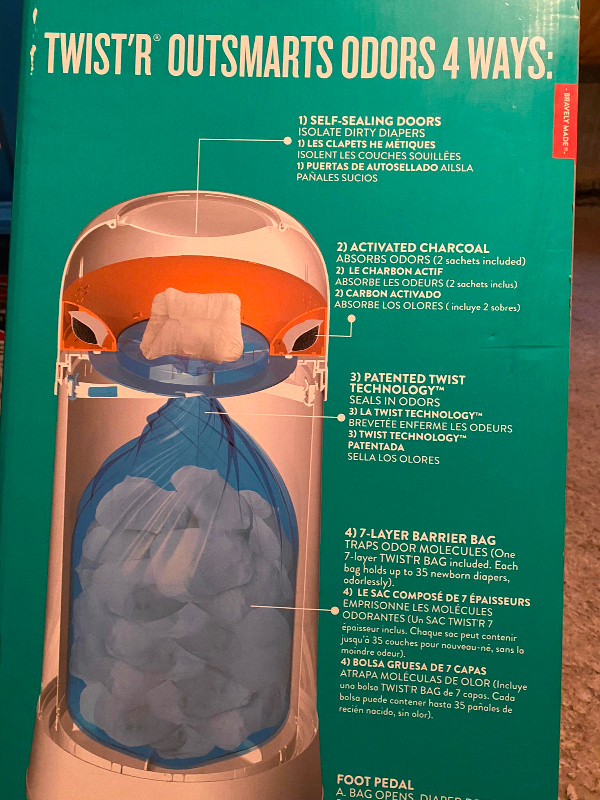 Twistr Diaper Disposal System (BRAND NEW) in Bathing & Changing in Ottawa - Image 2