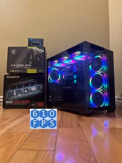 New LCD Liquid Cooled Ryzen 7 9700X RTX 5070 Ti 16GB GDDR7 PC, View more