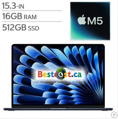 Apple MacBook Air 15.3'' 512GB M5 Chip 10 Core 16GB MDVH4LL/A, View more