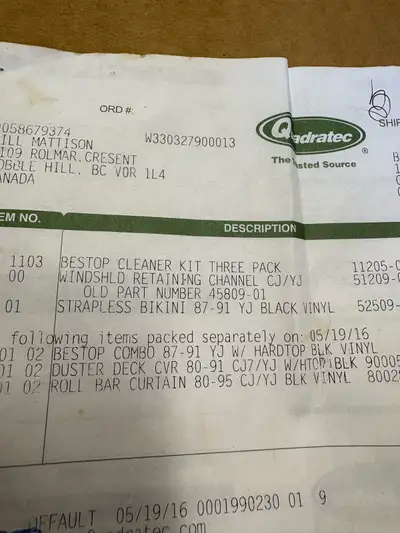 Mostly all new Tj parts. Rockland Standard Gears Terminator AX-15 ( new ) transmission is direct bol...