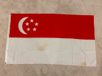 Singapore Flag 59 by 34 inches