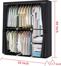 NEW...Youud Portable Closet 50 inch Black