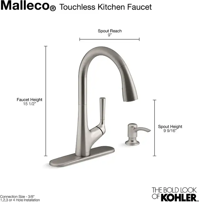 New Kohler Kitchen Sink Faucet - Touchless on/off operation in Plumbing, Sinks, Toilets & Showers in Moncton - Image 7