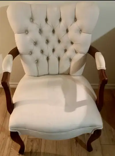Vintage French Provincial Tufted Armchair - Pristine ✨, View more