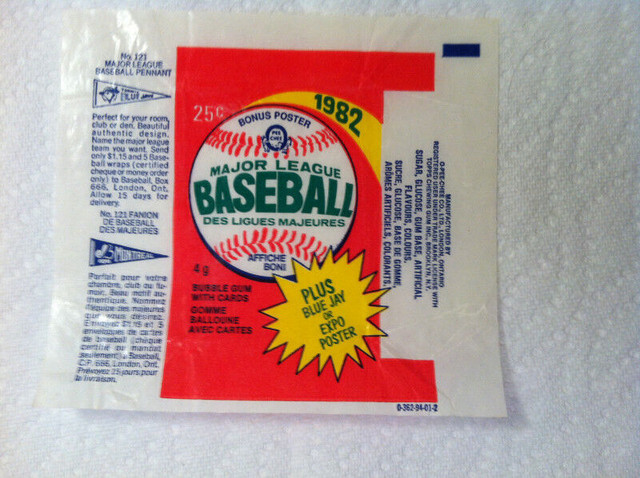 1982 O-Pee-Chee Wax Baseball Wrappers in Arts & Collectibles in City of Toronto