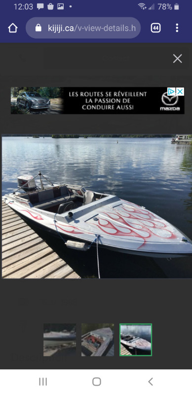 16ft caddorette closed bow with trailer in Powerboats & Motorboats in Mississauga / Peel Region