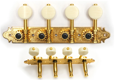 Gotoh MA40 open-gear, 4+4 A-style mandolin tuning machines made in Japan. Superb quality. “Rock-Soli...