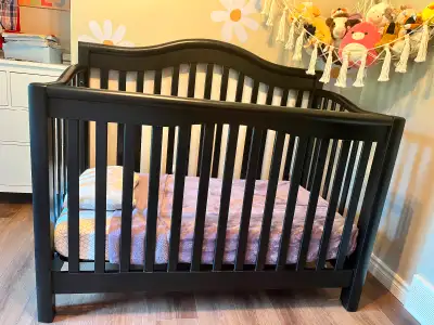 Black baby crib, View more