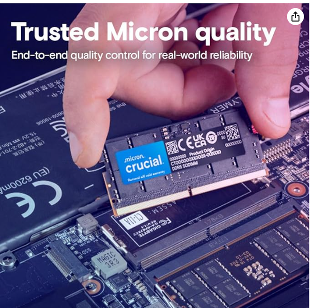 Brand new Crucial 32GB DDR5 RAM (2x16GB) 4800MHz Laptop Memory in System Components in Kitchener / Waterloo - Image 6