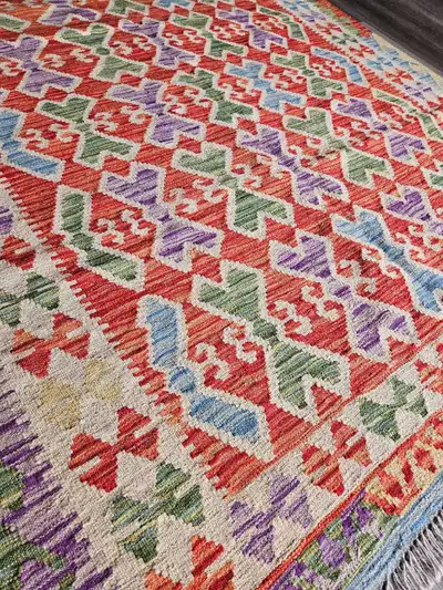 Colorful kilimrug, Afghan handmade kilim 100% Wool, View more