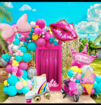 barbie theme 132pcs balloons arch/ garland arch kit.