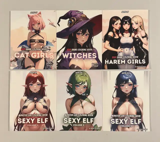 Anime Adult Colouring Books