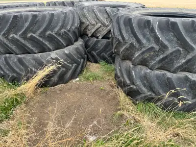 Have 10 of these 710/70r42 tractor tires for sale. Some are decent some have deep cracks and would p...