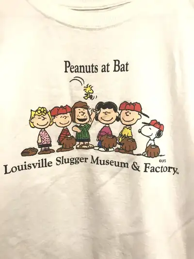 Vintage Peanuts Louisville Bat Museum Factory T-Shirt, View more