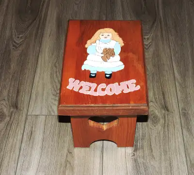 Small handmade bench stool, View more