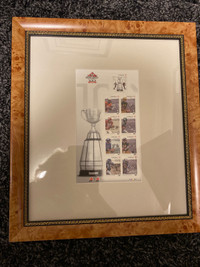 100 anniversary Grey Cup Stamps-Prof Framed