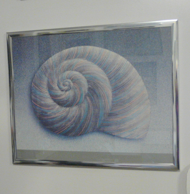 2 Large Shell poster prints Silver frames Excellent condition in Home Décor & Accents in Norfolk County