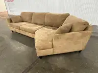 Like new suede sectional with pull out t! I can deliver 