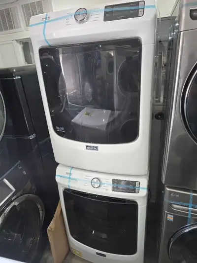 CAN DELIVER Maytag 27" White Frontload Stack Washer Electric , View more