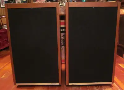 c. 1977 Direct/reflexing speaker system. Each speaker has two 8 inch woofers and four 3 inch tweeter...