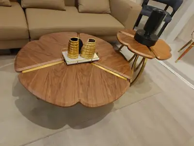 Wooden Look Lucky Clover Nesting Coffee Table/ End Table, View more