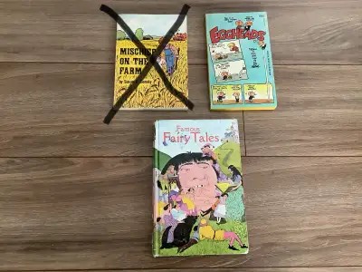 VINTAGE Books 1- Famous Fairy Tales - ( Favorite Stories from the Land of Once-Upon-a -Time- copyrig...