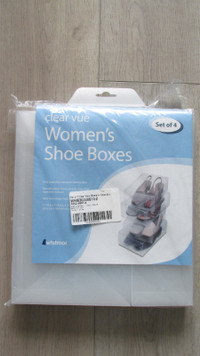 Women's plastic shoe boxes