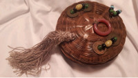 Antique handwoven Asian sewing/ tea basket handmade-$30