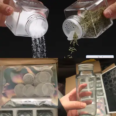 New- glass spice jars x 9, View more