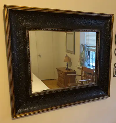 Large Mirror with wooden frame $49, View more