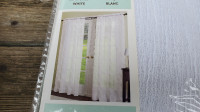 Semi-Sheer White Rod Pocket Panel Drapes / Curtains