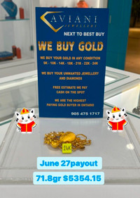 AVIANI JEWELLERY pays more for your GOLD!