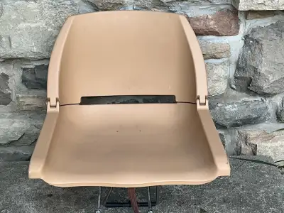 Low back fold down fishing boat seat with 360 degree swivel mount and boat attachment