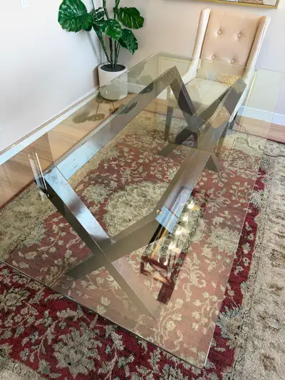 Pier one glass dinning table, View more
