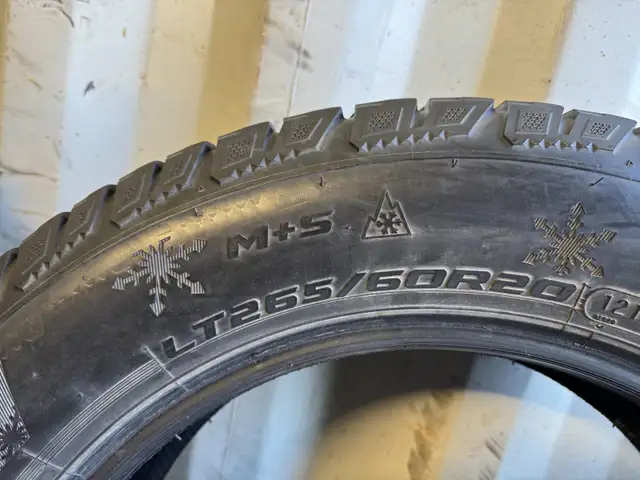 4- 265/60R20 studded winter tires c/w Black Alloy Wheels in Tires & Rims in Dartmouth - Image 8