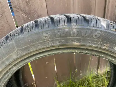 1 winter old tires for sale. I am moving out so I won’t be using this anymore. On tire has a very sm...