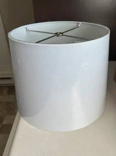 New white fabric drum lamp shade with a spider fitter for sale, View more