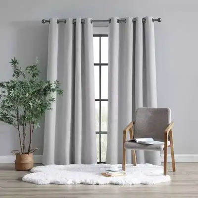 Up for sale are new (repackaged) panels of modern, luxurious UGG Tessa curtains in gray color. Total...