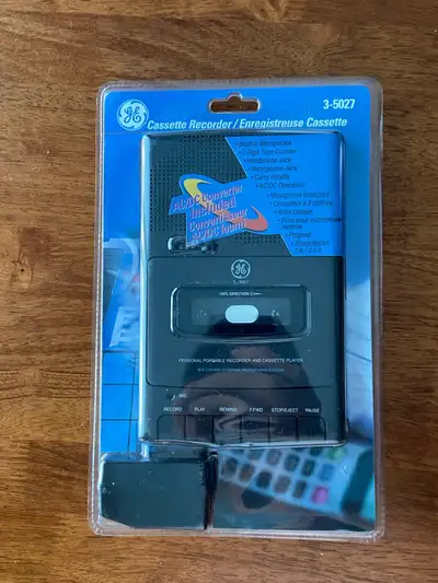 GE Personal Portable Recorder Tape Cassette Player Model 3-5027, View more