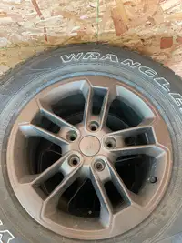 5 Rims and Tires- off jeep